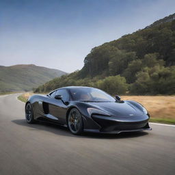 A designer sports car seamlessly integrating the sleek dynamics of a McLaren with the distinguished sophistication and performance of a Jaguar.