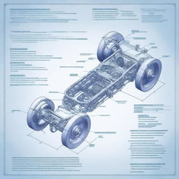 Simple blueprint of a scale car's transmission system, featuring two motors and a gear-based mechanism