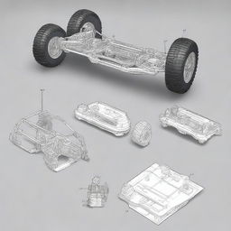 Design a transmission system for a remote-controlled scale car with two electric motors