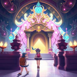 A pink and blue-haired manga girl discovers the Daydream Temple, a fantastical temple filled with wonder and magic