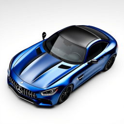 The image should feature a Mercedes GTS in blue color, as shown in the reference image