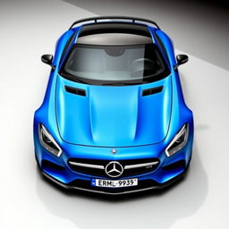 The image should feature a Mercedes GTS in blue color, as shown in the reference image