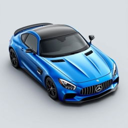 The image should feature a Mercedes GTS in blue color, as shown in the reference image