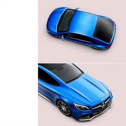 The image should feature a 2017 Mercedes-AMG C43 Coupe in blue color, as shown in the reference image