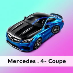 The image should feature a 2017 Mercedes-AMG C43 Coupe in blue color, as shown in the reference image