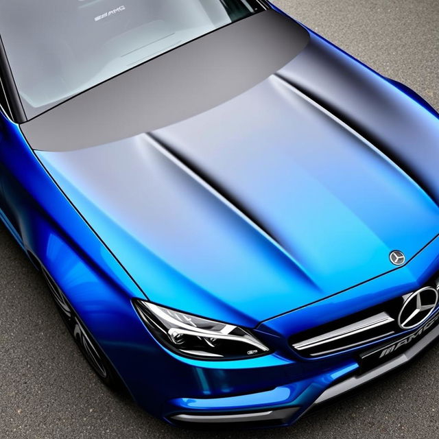 The image should feature a 2017 Mercedes-AMG C43 Coupe in blue color, as shown in the reference image