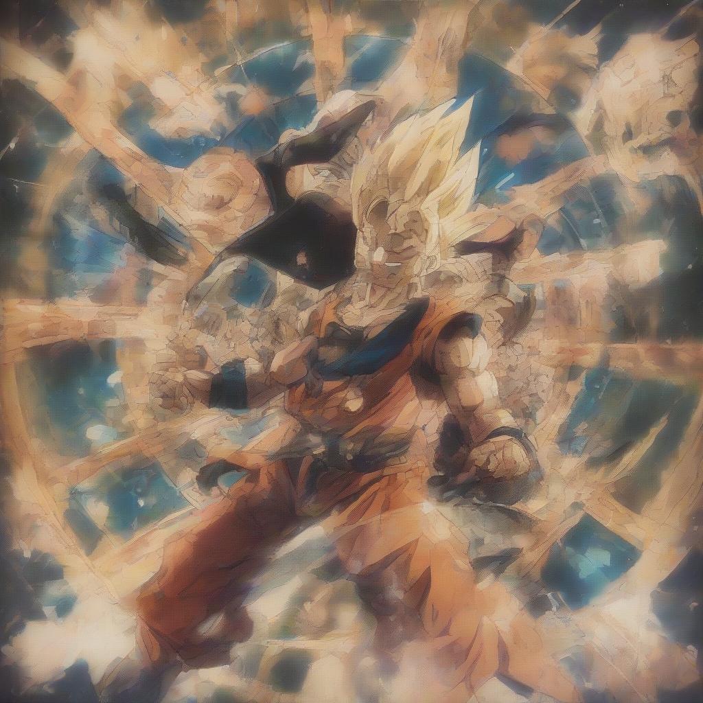 A dynamic poster featuring Goku in Super Saiyan form with the text 'Hyperbolic Time Chamber' prominently displayed