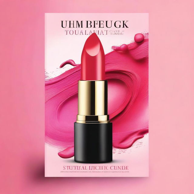 Create a book cover for a guide titled 'The Ultimate Lipstick Formulation Guide