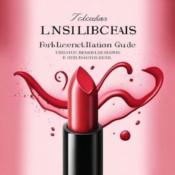 Create a book cover for a guide titled 'The Ultimate Lipstick Formulation Guide