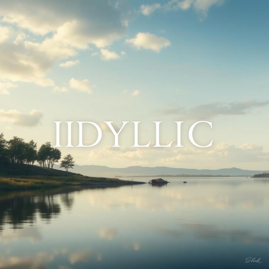 Create a movie poster with the title 'IDYLLIC'