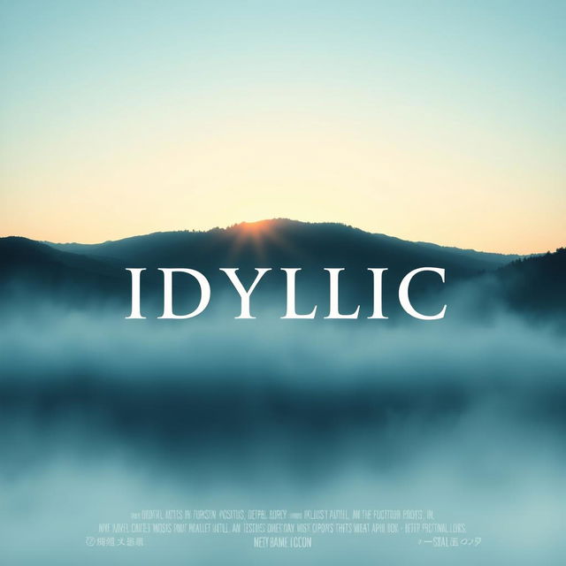 Create a movie poster with the title 'IDYLLIC'