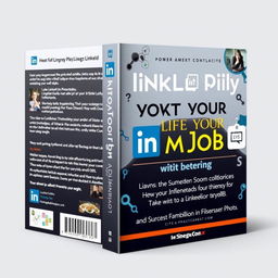 A captivating book cover design for a guide on how to get your dream job using LinkedIn