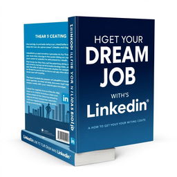 A captivating book cover design for a guide on how to get your dream job using LinkedIn