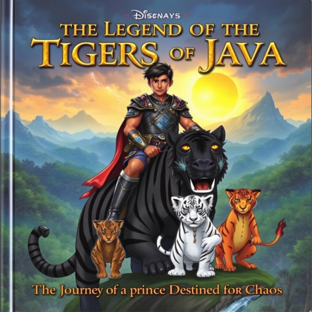 The cover features the Prince of Java riding a giant black tiger with black stripes