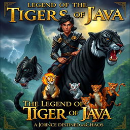 The cover features the Prince of Java riding a giant black tiger with black stripes