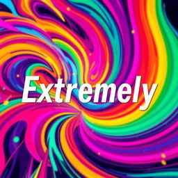 Create an image that captures the essence of the word 'Extremely' in a visually stunning and dynamic way