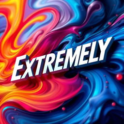 Create an image that captures the essence of the word 'Extremely' in a visually stunning and dynamic way