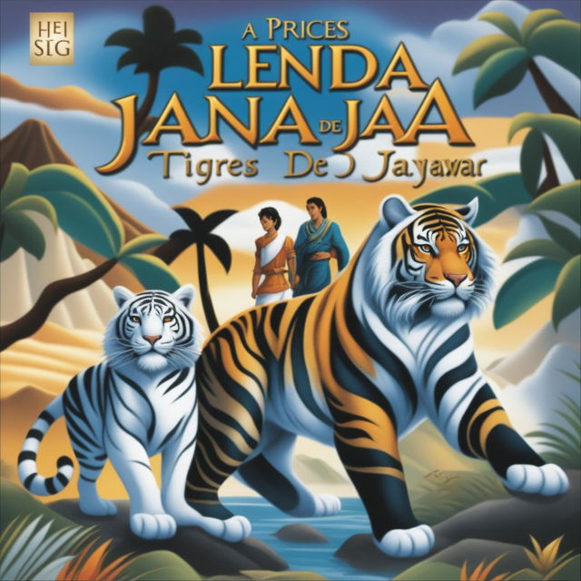 The cover features the Prince of Java riding Kianah, a giant black tiger, alongside Raviel, a white tiger, and Awane, an orange tiger, all facing forward