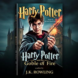 Create a book cover for 'Harry Potter and the Goblet of Fire'