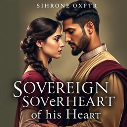 Create a book cover for 'Sovereign of his Heart,' a historical dark romance