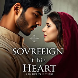 Create a book cover for 'Sovereign of his Heart,' a historical dark romance