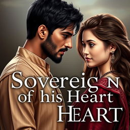 Create a book cover for 'Sovereign of his Heart,' a historical dark romance