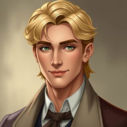 Create a detailed portrait of Raymond Saint, a 22-year-old loyal advisor to the Prince of Java