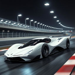 A futuristic supercar inspired by 1990s Group C racecars and Le Mans prototypes