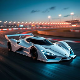 A futuristic supercar inspired by 1990s Group C racecars and Le Mans prototypes