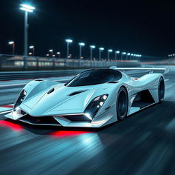 A futuristic supercar inspired by 1990s Group C racecars and Le Mans prototypes