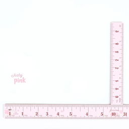 A pretty pink girly ruler designed for measuring in inches, with elegant, feminine design elements intended for a mature audience