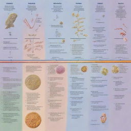 A detailed timeline displaying key events in the origin and evolution of microorganisms, from the first life forms to the diversity of bacterial, archaea, and eukaryotic microbes present today.