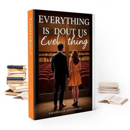 Create a book cover with the title 'Everything is About Us'