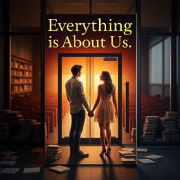 Create a book cover with the title 'Everything is About Us'