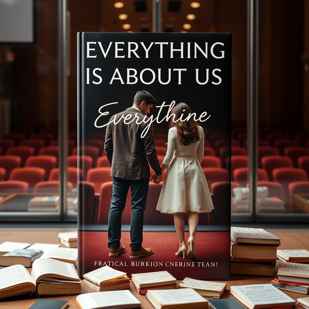 Create a book cover with the title 'Everything is About Us'