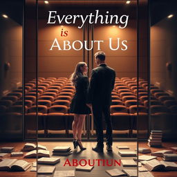 Create a book cover with the title 'Everything is About Us'