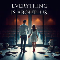 Create a book cover with the title 'Everything is About Us'