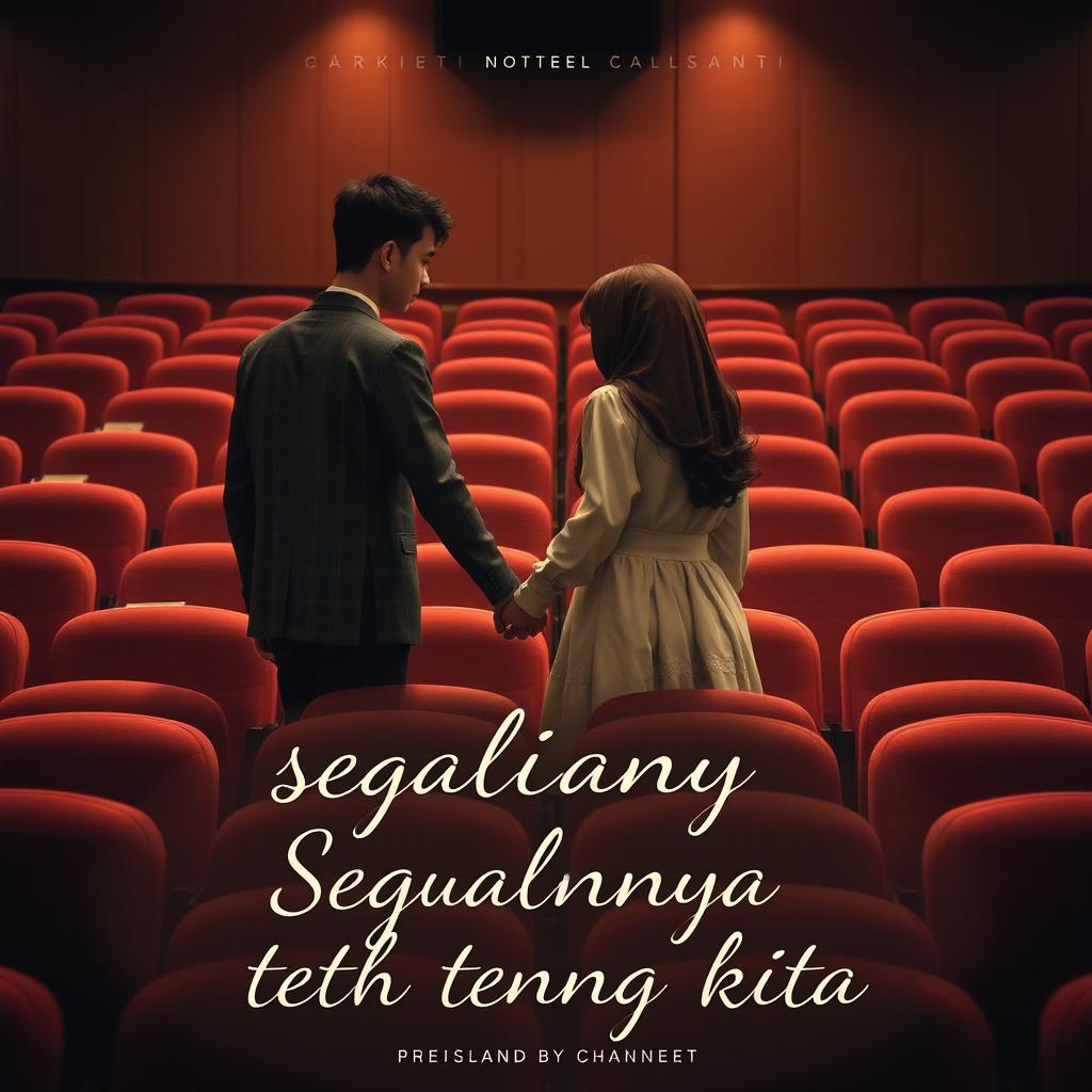 Buat cover novel berjudul 'Segalanya masih tentang kita'