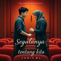 Buat cover novel berjudul 'Segalanya masih tentang kita'