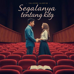 Buat cover novel berjudul 'Segalanya masih tentang kita'