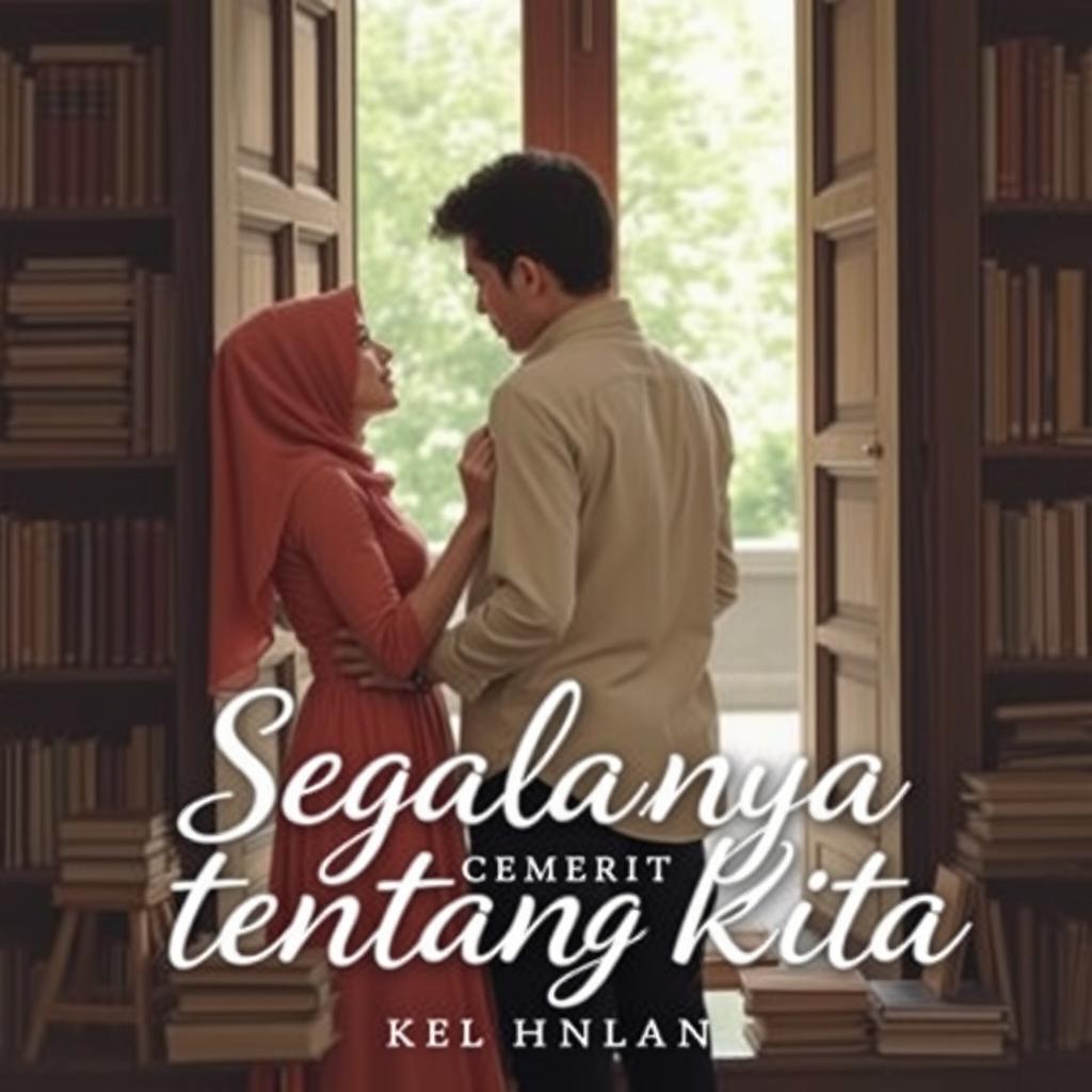 Buat cover novel berjudul 'Segalanya masih tentang kita'