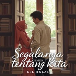 Buat cover novel berjudul 'Segalanya masih tentang kita'