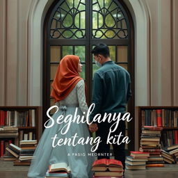 Buat cover novel berjudul 'Segalanya masih tentang kita'