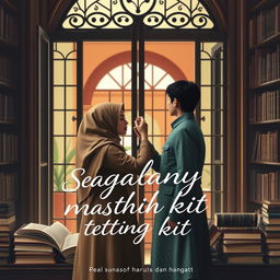 Buat cover novel berjudul 'Segalanya masih tentang kita'