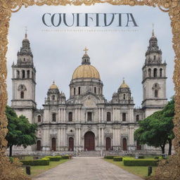 Create a richly detailed magazine cover highlighting Philippine cultural heritage, showcasing the Manila Cathedral, Molo Church, Rizal Monument, and Cebu Heritage Monument, adorned with the title 'Cultural Heritage in the Philippines'.