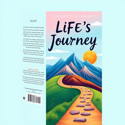 Create a book cover with the theme of life's journey