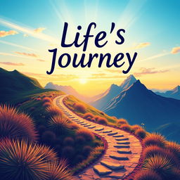 Create a book cover with the theme of life's journey