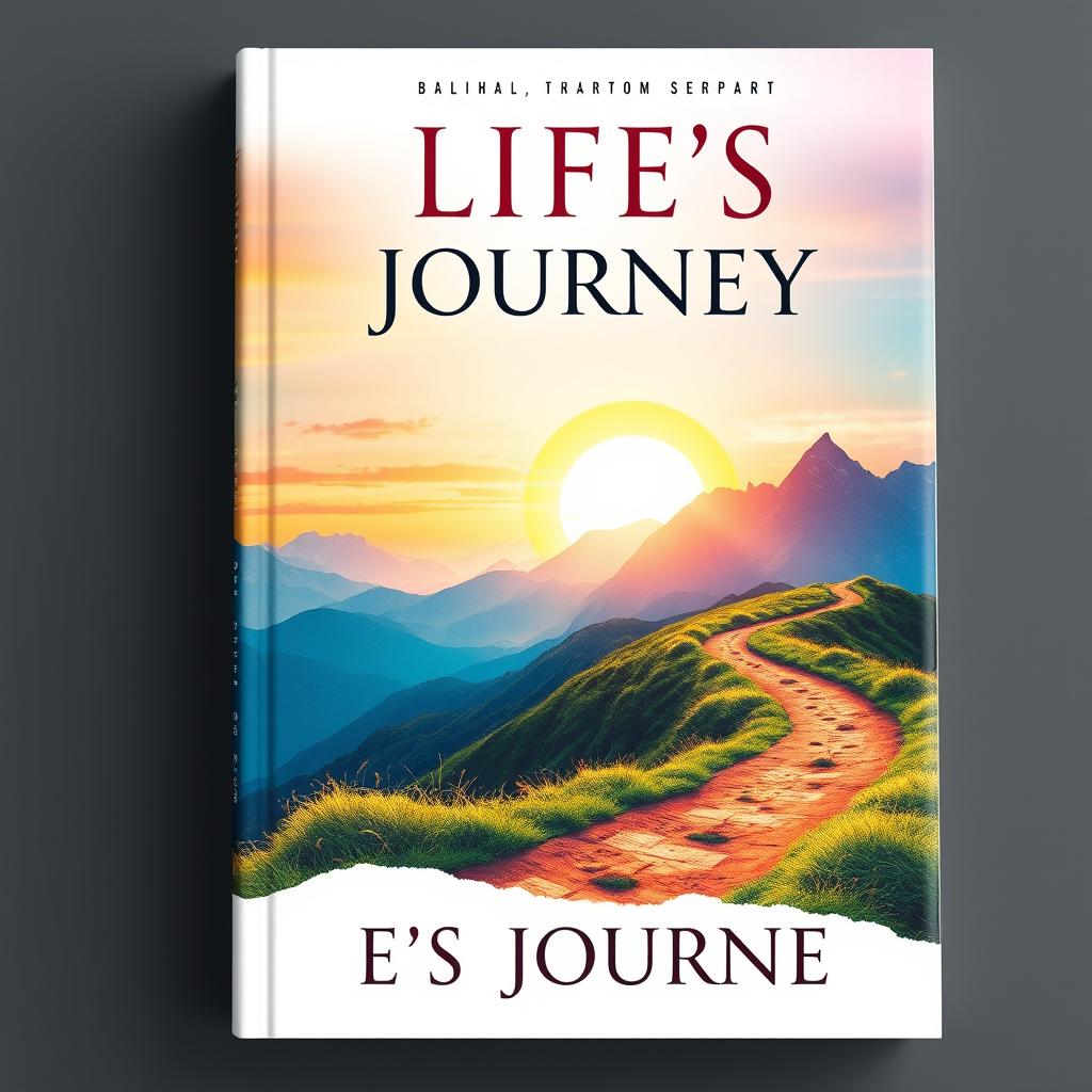 Create a book cover with the theme of life's journey