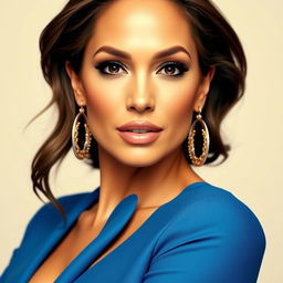 A tasteful and elegant portrait of Jennifer Lopez