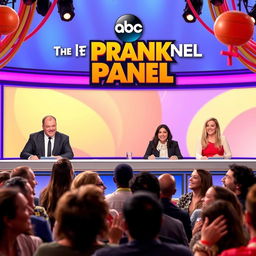 A fun and lively image representing ABC's The Prank Panel